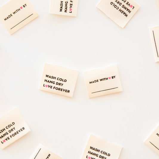 Handmade Sewing Labels: Wash Cold Hang Dry