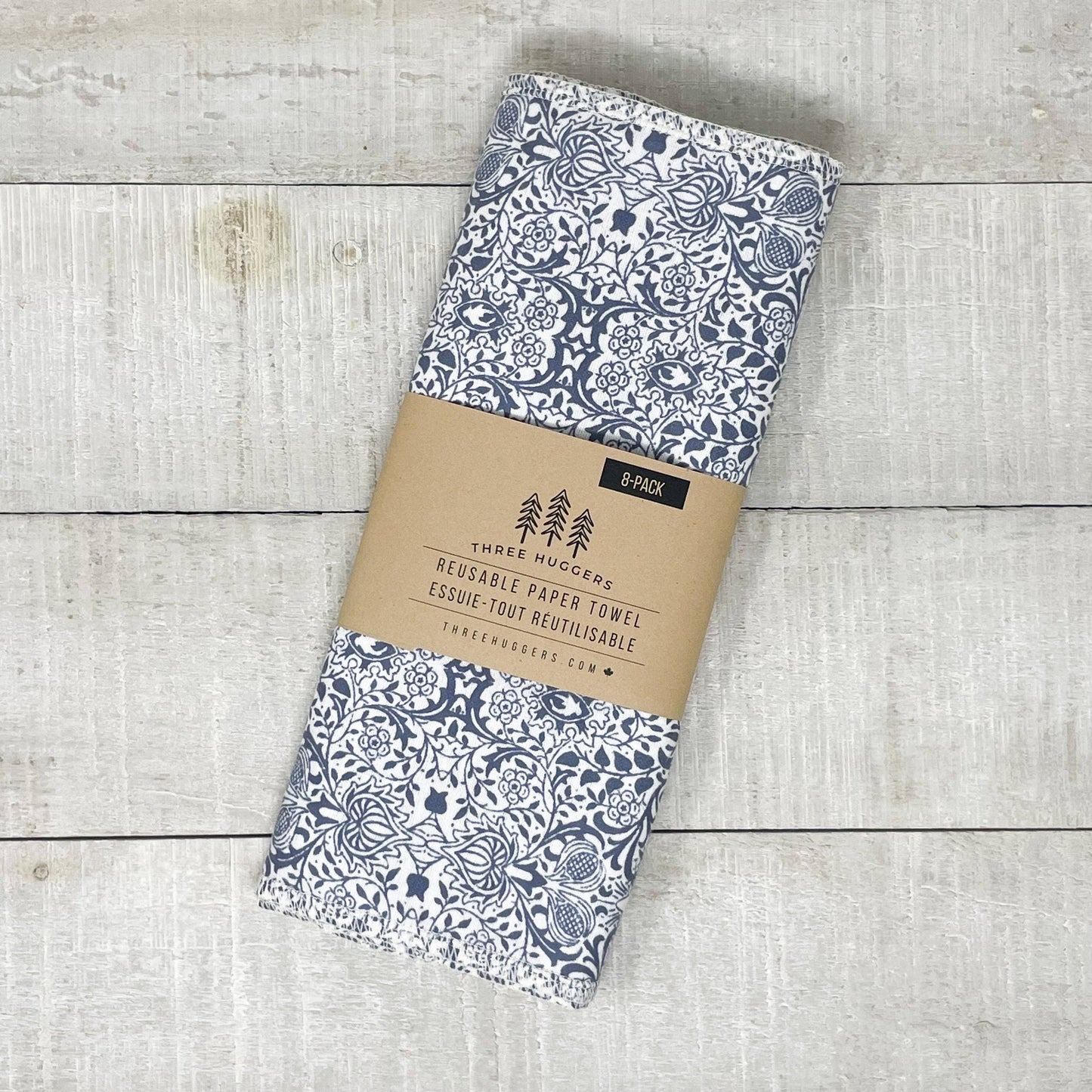 Organic Reusable Paper Towels - Antique Blue