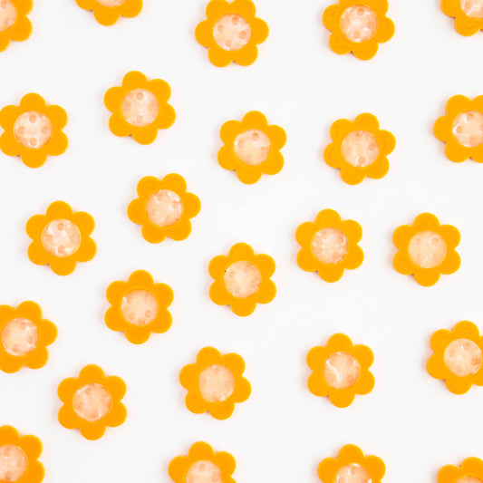 Large Yellow Daisy Buttons β Pack of 6