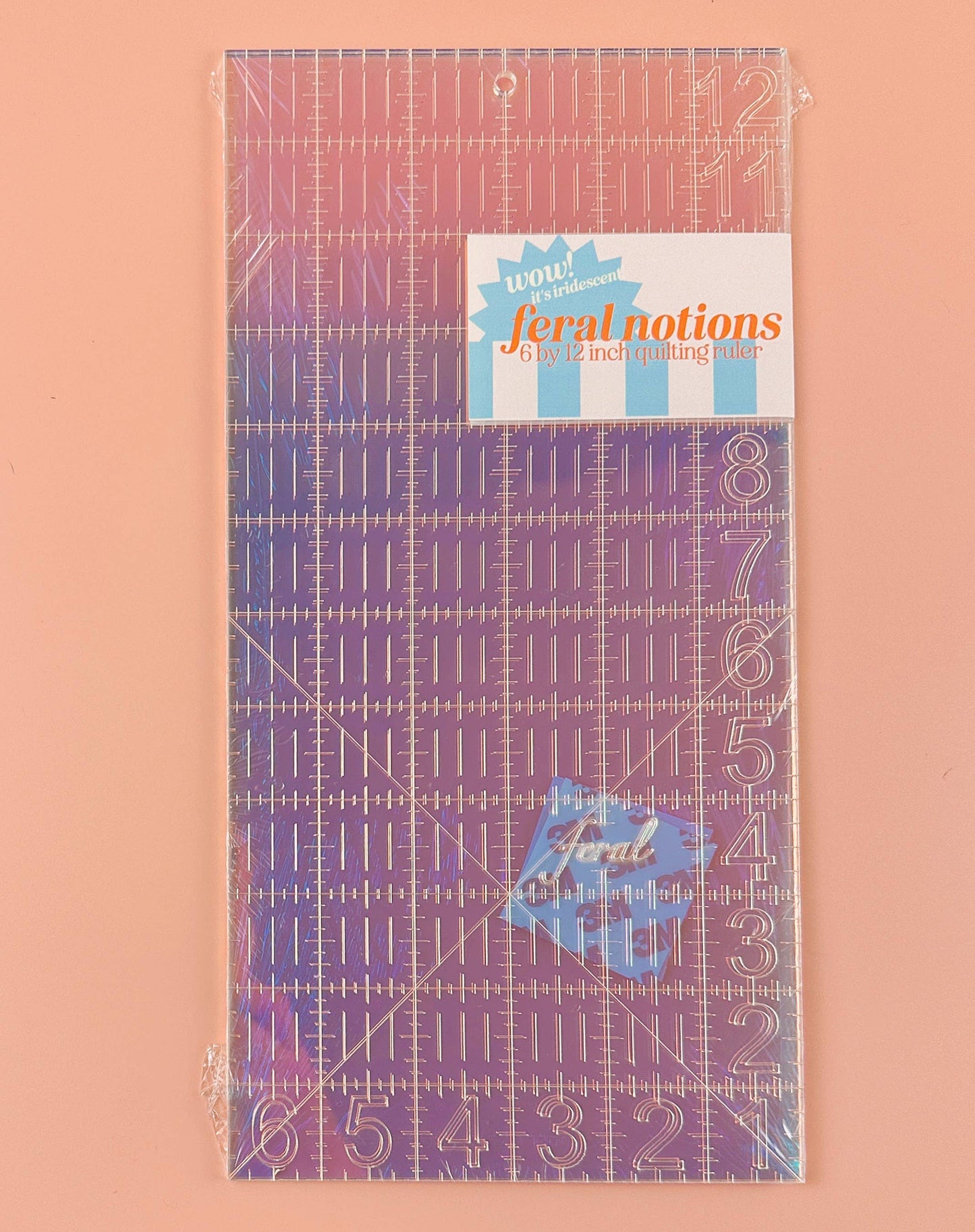 6 x 12 Quilting Ruler: Iridescent