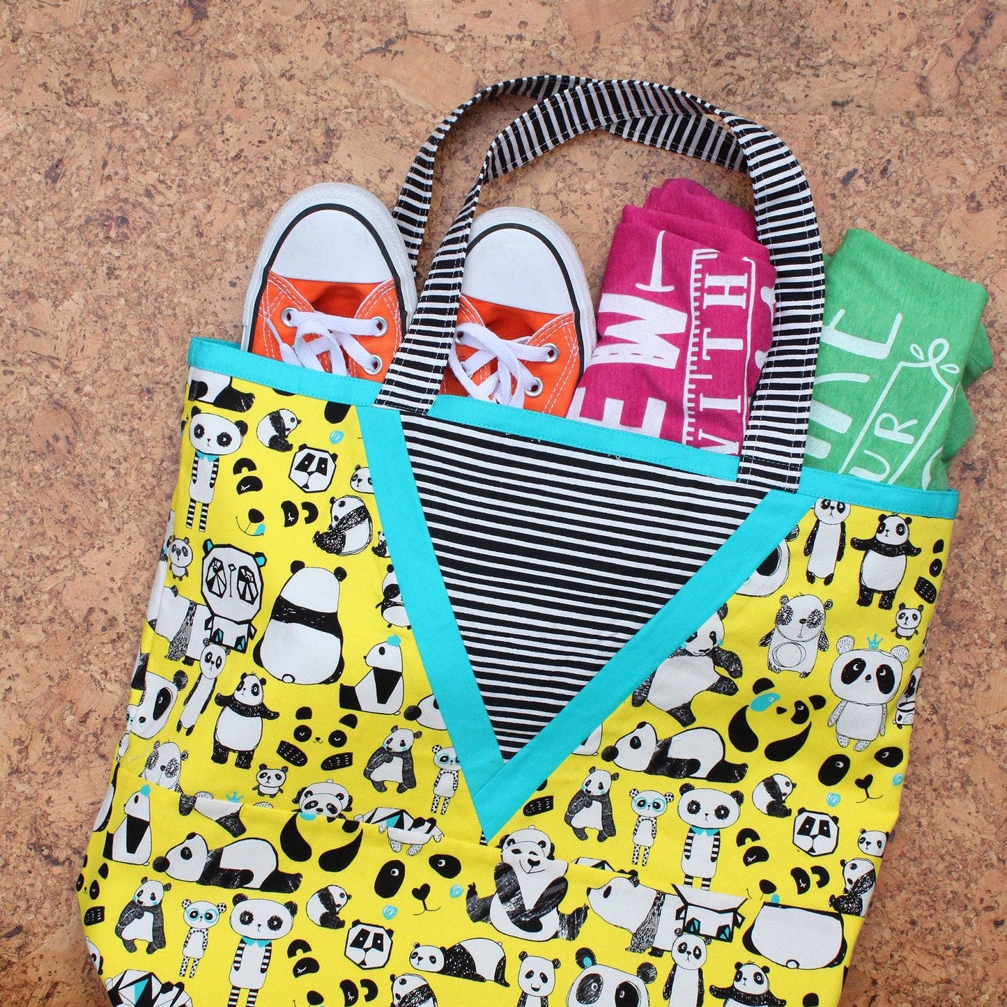 Teddy Tote Bag Pattern: Printed