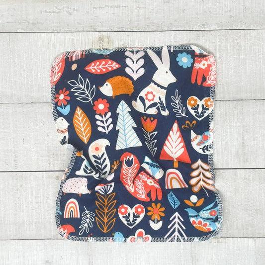 Organic Reusable Paper Towels - Folk Art