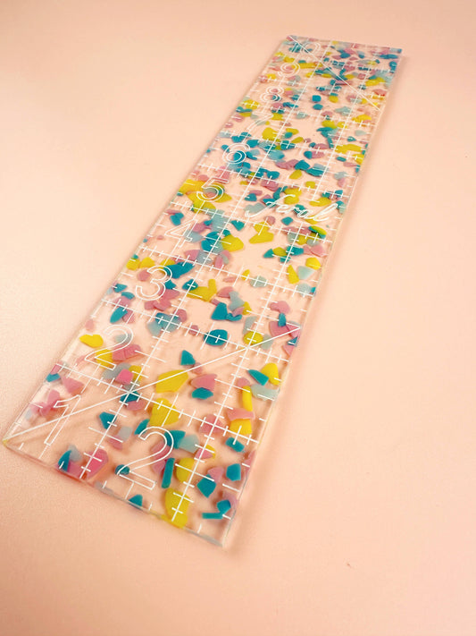 2.5” x 10” Quilting Ruler – Confetti