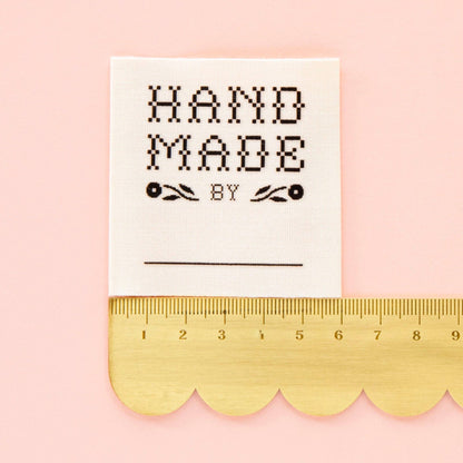Sewing Woven Labels: Write In Handmade By: