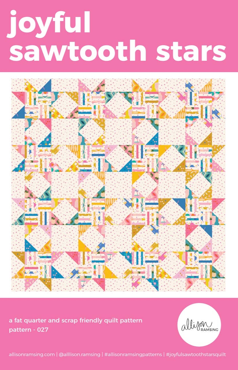 Joyful Sawtooth Stars Quilt Pattern - Printed
