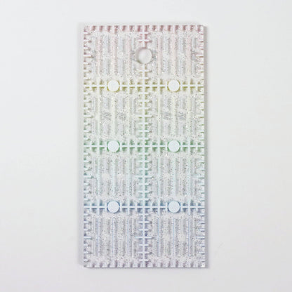4" x 2" Ruler - Rainbow Gradient | Glitter