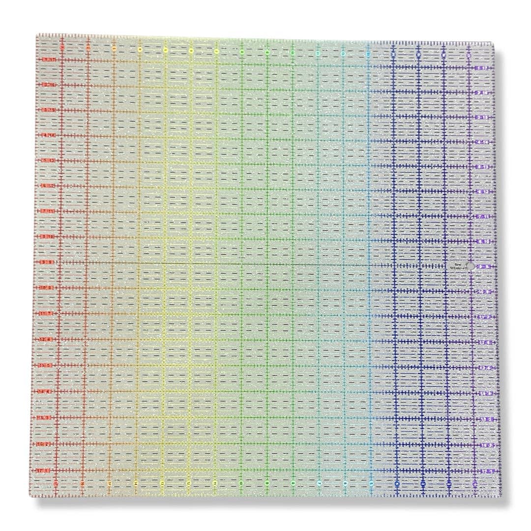 Rainbow Gradient | Glitter - 18” x 18” Ruler – Sew Mine