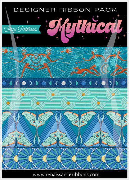 Deep Teal Mythical Collection by Stacy Peterson – Designer Ribbon Pack