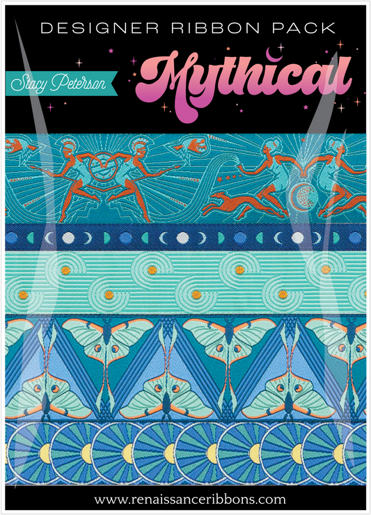Deep Teal Mythical Collection by Stacy Peterson – Designer Ribbon Pack