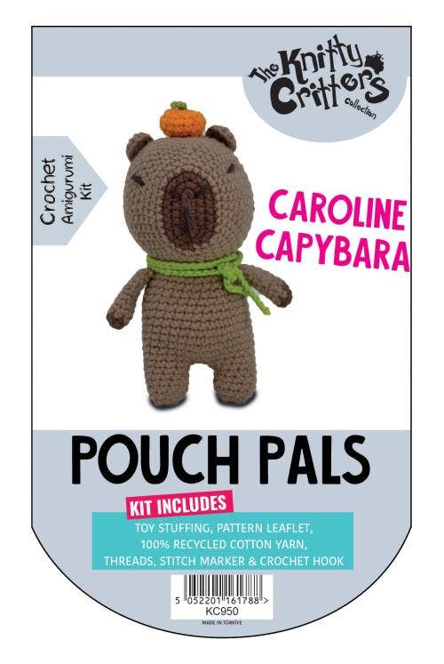 Knitty Critters - Pouch Pals - Caroline Capybara