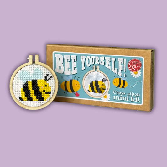 Mini Matchbox Cross Stitch Kit: Bee Yourself!
