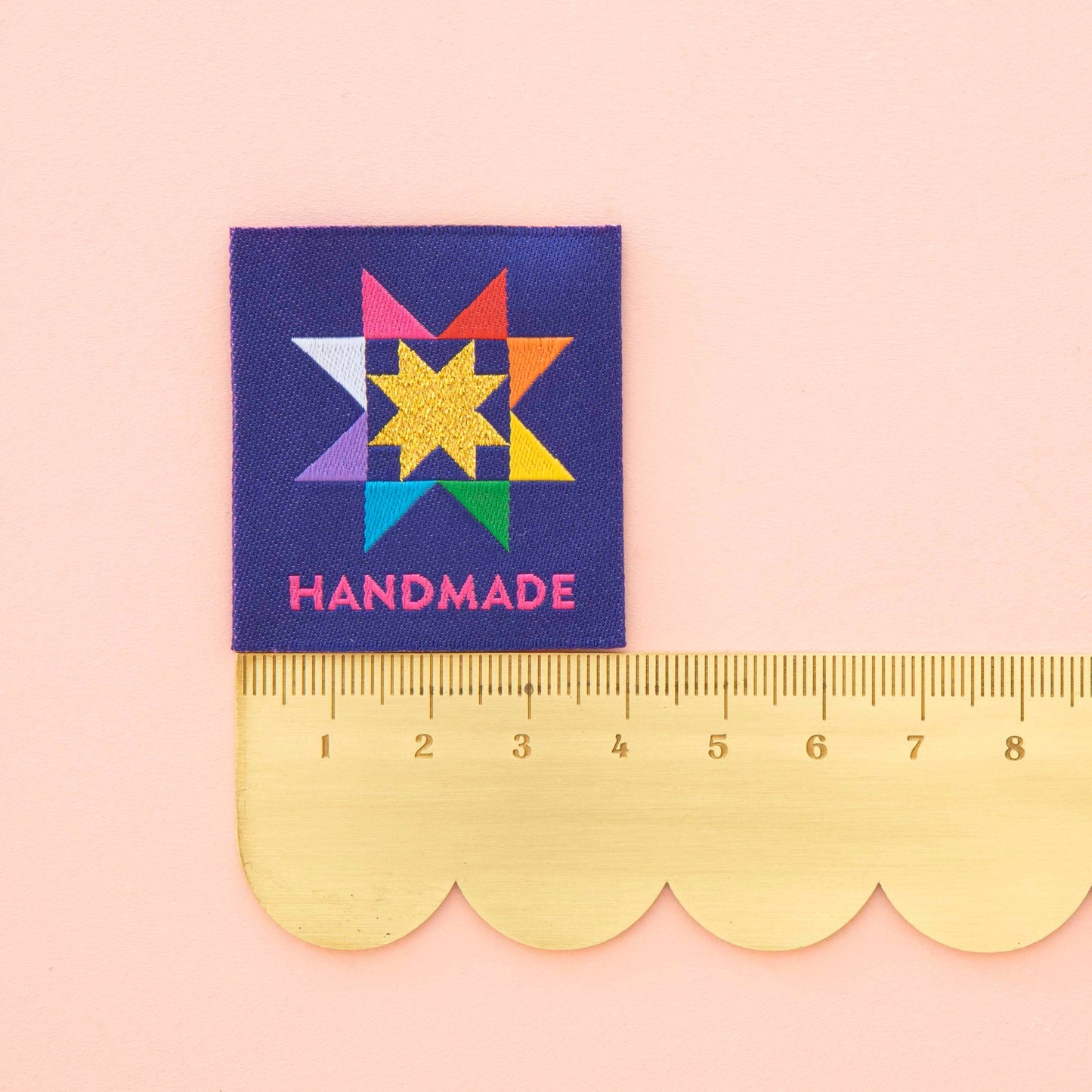 Large Woven Sewing and Quilting Labels: Handmade Quilt Star