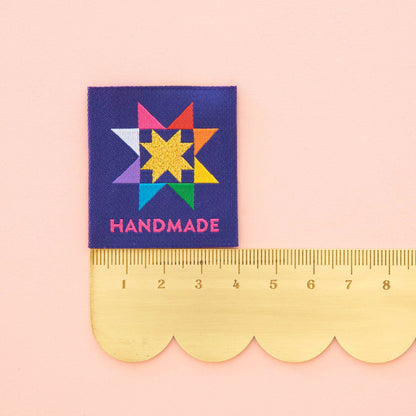 Large Woven Sewing and Quilting Labels: Handmade Quilt Star