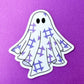 Quilt Ghost Sticker: Purple
