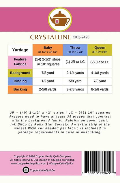 Crystalline Quilt Pattern – Copper Kettle Quilt Company