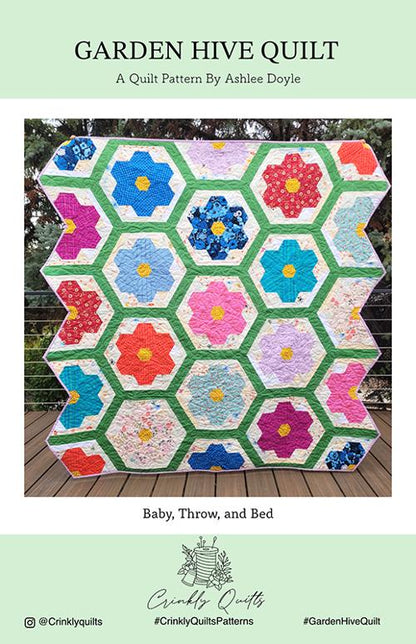 Garden Hive Quilt Pattern – Crinkly Quilts
