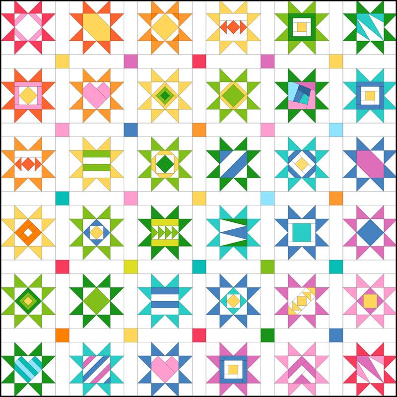 3" Scrappy Stars Foundation Pad by Leila Gardunia