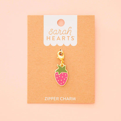 Sewing Machine Removable Zipper Charm: Strawberry