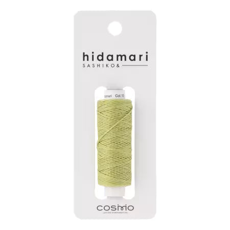 Cosmo Hidamari Sashiko Solid Thread 30 Meters Green Tea