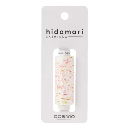 Cosmo Hidamari Sashiko Variegated Thread 30 Meters Pink Yellow