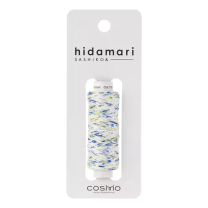Cosmo Hidamari Sashiko Variegated Thread 30 Meters Blue Yellow