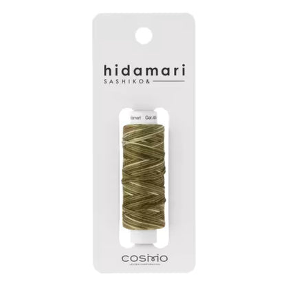 Cosmo Hidamari Sashiko Variegated Thread 30 Meters Forest Moss