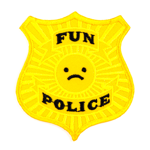 Embroidered Iron-On Patch: Fun Police