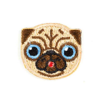 Embroidered Sticker Patch: Pug Dog