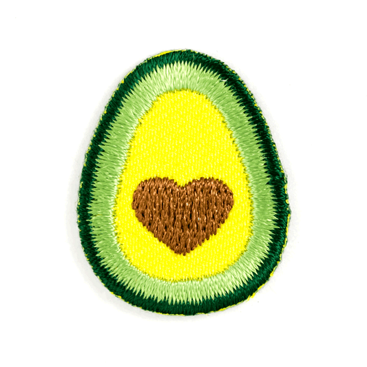 Embroidered Sticker Patch: Avocado Heart