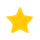 Embroidered Sticker Patch: Gold Star