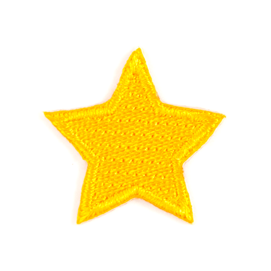 Embroidered Sticker Patch: Gold Star