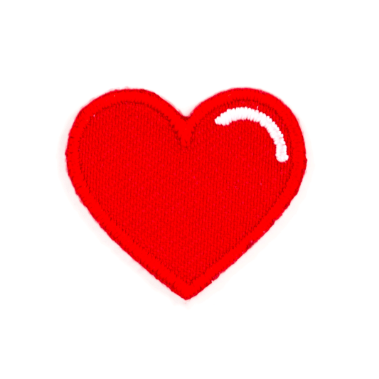 Embroidered Sticker Patch: Red Heart