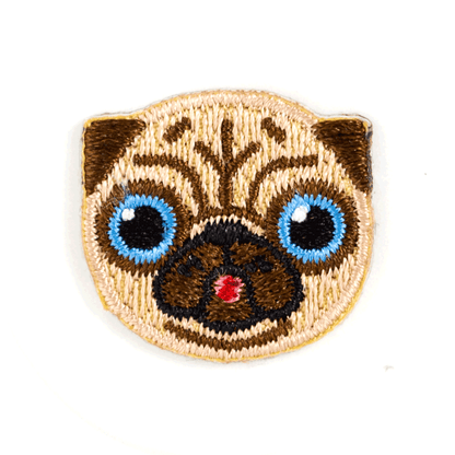 Embroidered Sticker Patch: Pug Dog