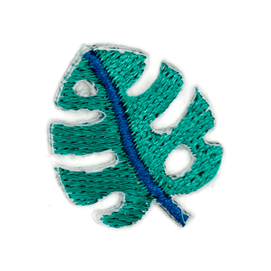 Embroidered Sticker Patch: Monstera Leaf