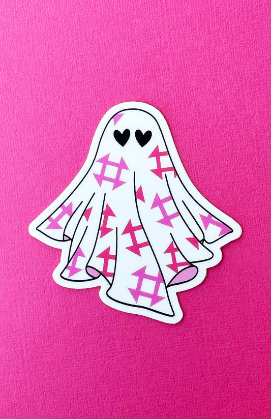 Quilt Ghost Stickers – Pink