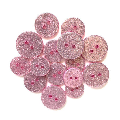 Pink Champagne Glitter Buttons – Sparkling Light Pink Buttons for Crafts ✨🍾