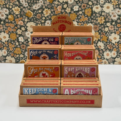 Mini Matchbox Christmas Cross Stitch Kit: Red Robin