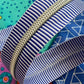 Blue Stripe Zipper Tape with Nickel Teeth