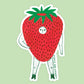 Mr. Strawberry Sticker Vinyl Sticker
