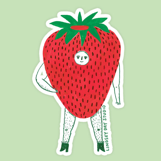 Mr. Strawberry Sticker Vinyl Sticker