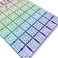 8” x 6” Quilting Ruler - Rainbow Gradient | Glitter