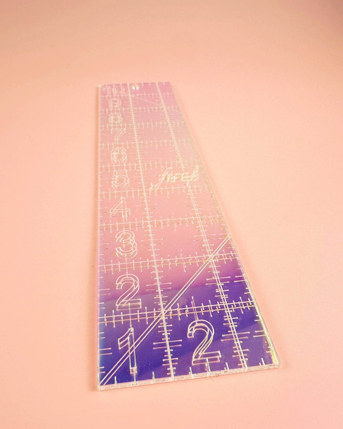 2.5 x 10 in quilting ruler: Iridescent