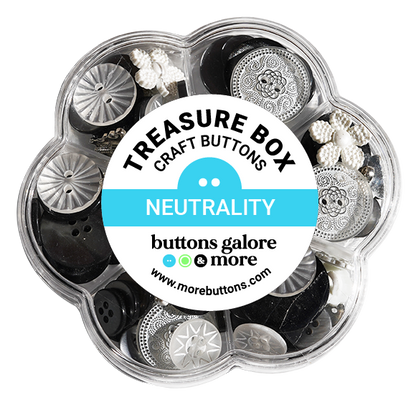 Neutrality Treasure Box – Designer Buttons by Buttons Galore & More ⚪✨