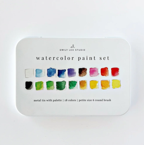 Watercolor Paint Set – 18 Colors with Brush