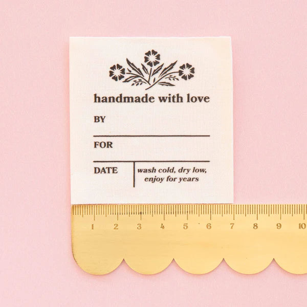Vintage Handmade with Love Organic Cotton Write-In Labels by Sarah Hearts