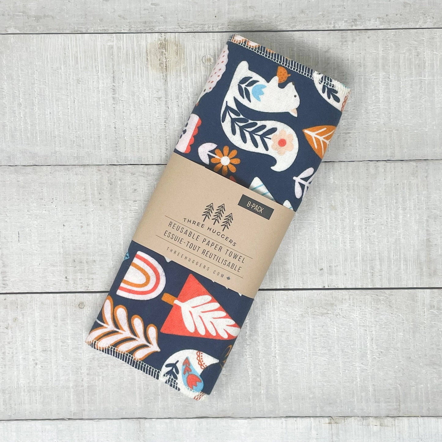 Organic Reusable Paper Towels - Folk Art