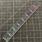 Pink to Teal Gradient | Glitter - 8” x 1” Ruler
