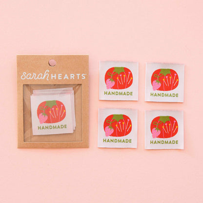 Handmade Large Sewing Labels: Tomato Pin Cushion