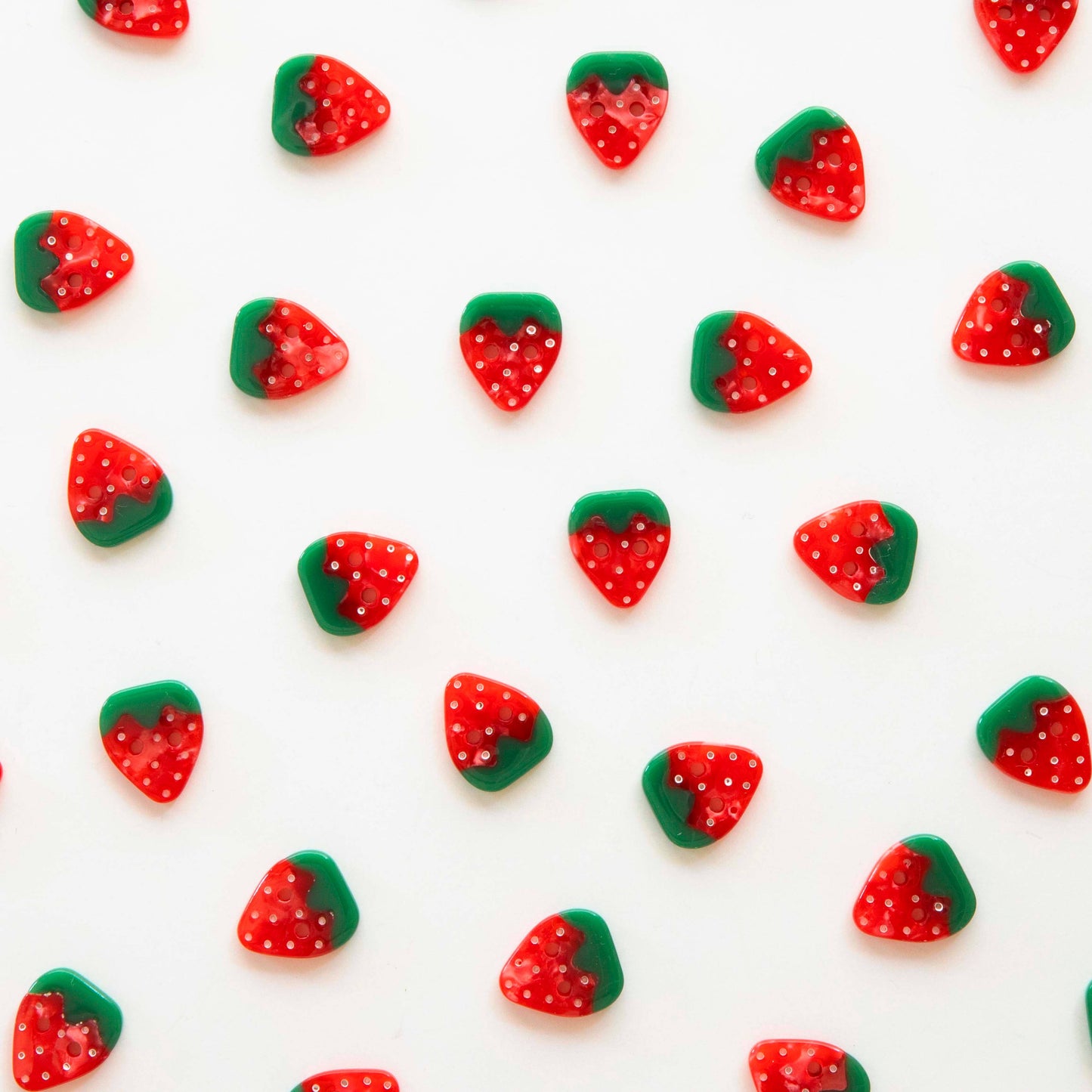 Small Strawberry Buttons – Pack of 10