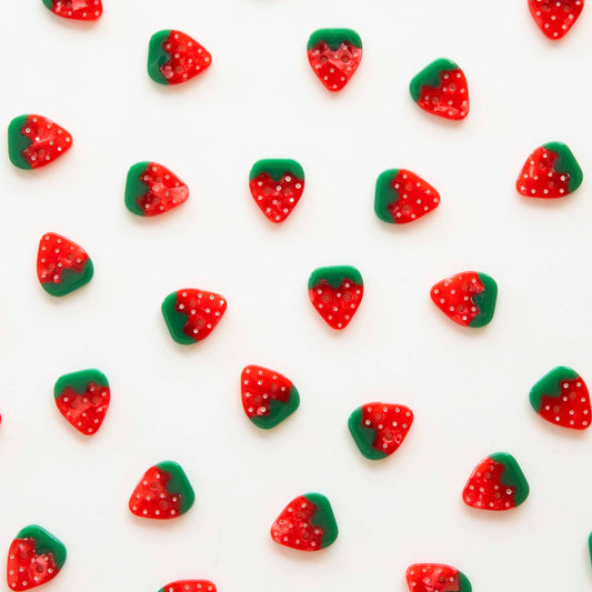 Small Strawberry Buttons – Pack of 10